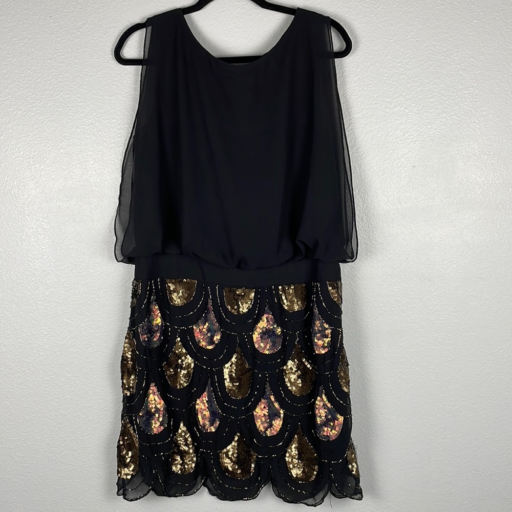 Betsy & Adams Sequin Open Back Fancy Dress Ladies… - image 1